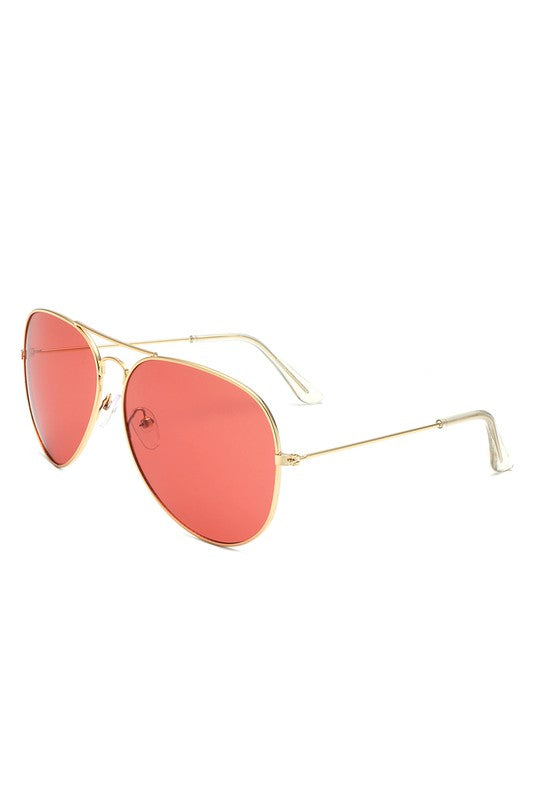 Classic Bar Pilot Tinted Aviator Sunglasses