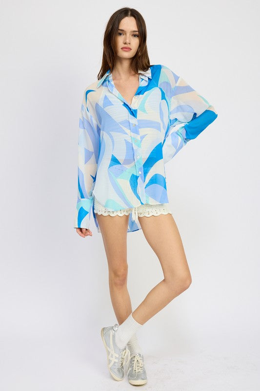 Printed Oversized Shirt