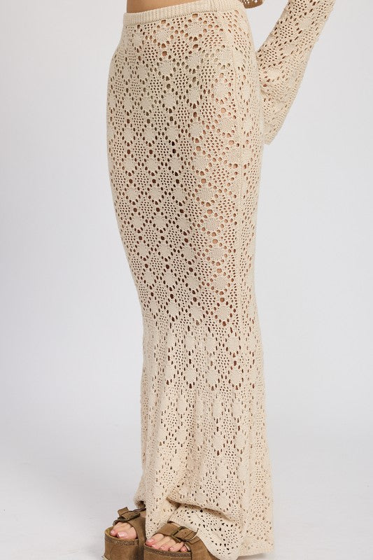 Mermaid Maxi Crochet  Skirt