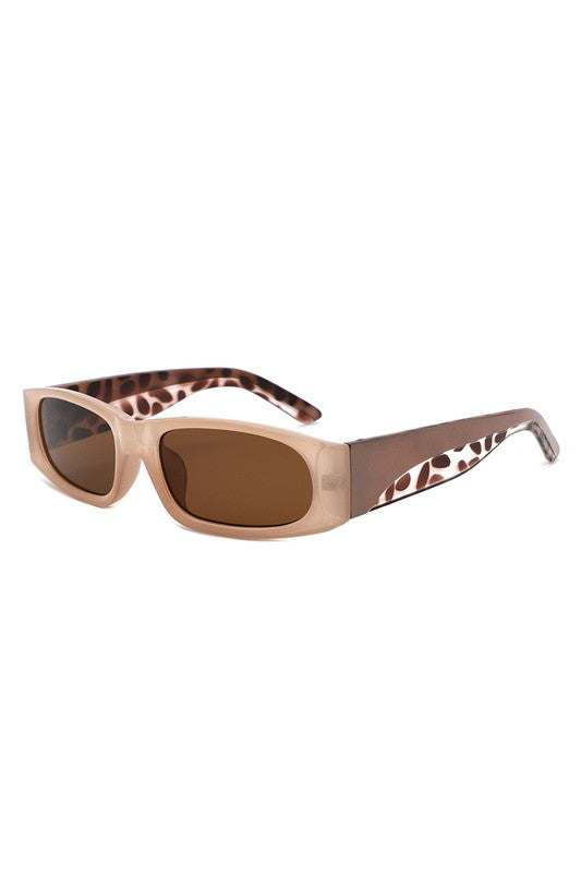 Rectangle Narrow Retro Sunglasses