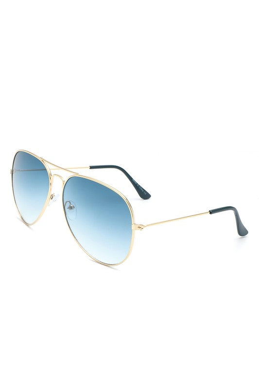 Classic Bar Pilot Tinted Aviator Sunglasses