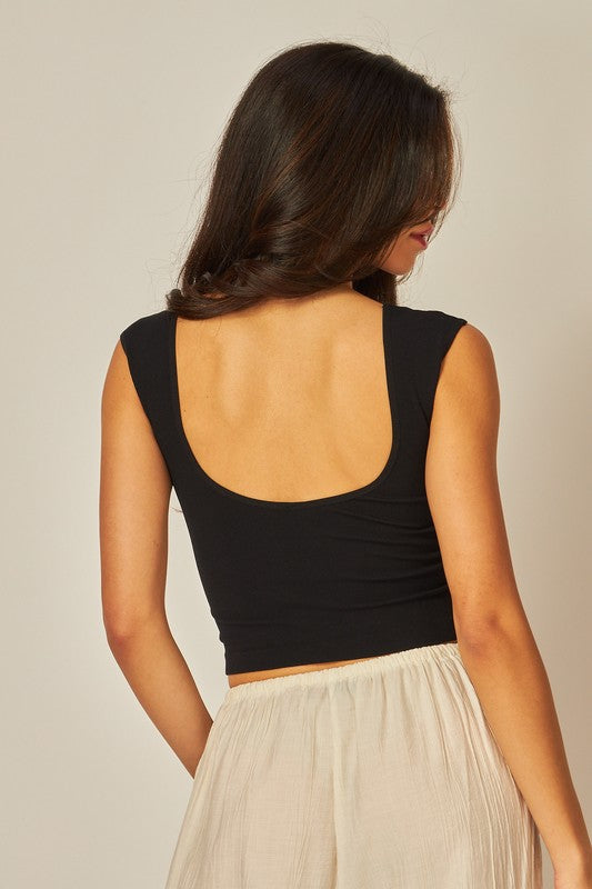 Seamless Scoop Back Top