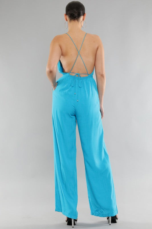 Woven Solid Jumpsuit