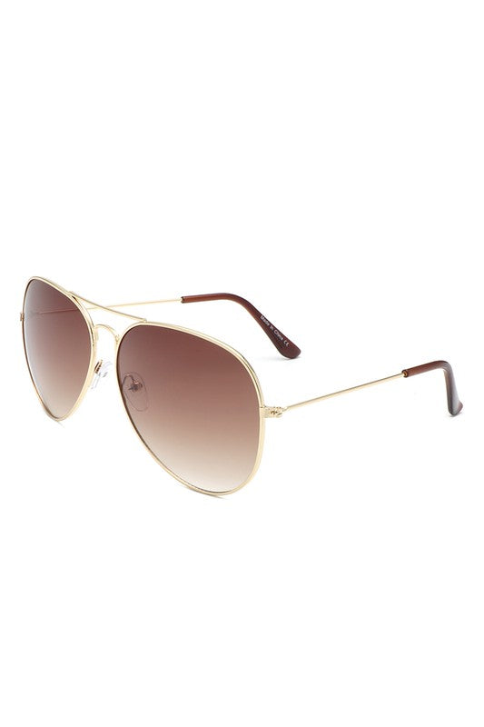 Classic Bar Pilot Tinted Aviator Sunglasses