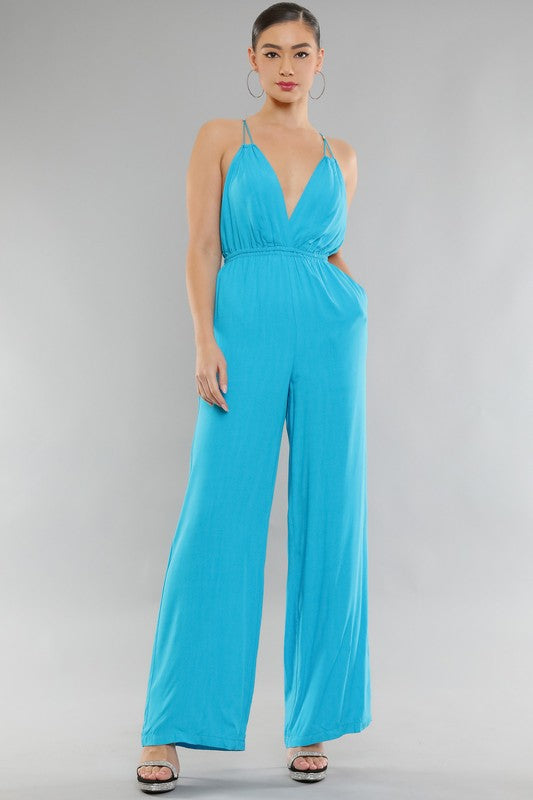 Woven Solid Jumpsuit